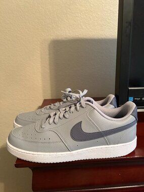 Nike Court Vision Low Next Nature Men's Shoes-FQ7669-001-Gray/Dk Gray-Size 11.5